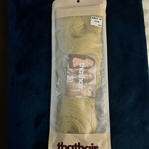 That Hair Beach Blonde Hair halo Extensions straight and curl